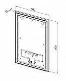Зеркало Aquanet Nova Lite 50 белый LED NEW 00274679