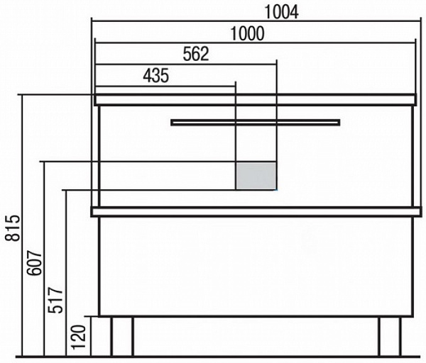 Тумба под раковину Акватон Турин 102 см 1A121701TU780