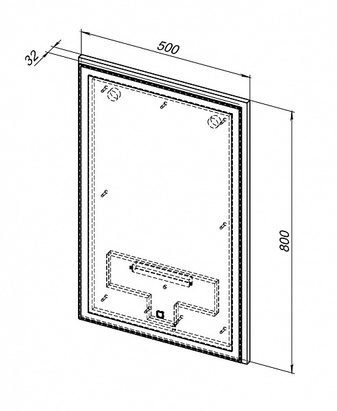 Зеркало Aquanet Nova Lite 50 белый LED NEW 00274679