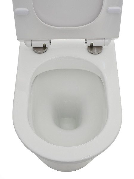 AQM1001 Унитаз напольный Rimless AQUAme c сиденьем SoftClose, горизонтальный выпуск. 670x360x445мм