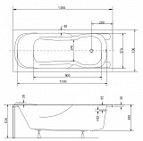 Акриловая ванна Besco Majka Nova 140x70 WAM-140-PK