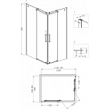 Душевой уголок Grossman Cosmo GR-1120L 120x90