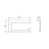Держатель для туалетной бумаги без крышки, сплав металлов, Slide, белый матовый, IDDIS.