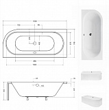 Акриловая ванна Besco Avita 150x75 WAV-150-NL Левая