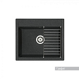 Мойка для кухни Aquaton Делия 60 прямоугольная графит 1A715232LD210