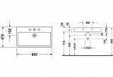Раковина Duravit Vero 0454800000 80 см
