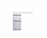 Тумба напольная "Даллас 100", Люкс белая, под раковину, PLUS, ЭМАЛЬ