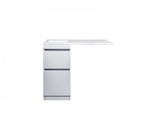 Тумба напольная "Даллас 100", Люкс белая, под раковину, PLUS, ЭМАЛЬ