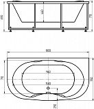 Акриловая ванна Aquatek  Мелисса 180x95 MEL180-0000031