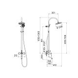 Смеситель для ванны с верхним душем, Oldie, IDDIS, OLDBR3Fi06