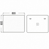 Зеркало AZARIO Alberto 800х550 влагостойкое с подсветкой и гравировкой (CS00063648)
