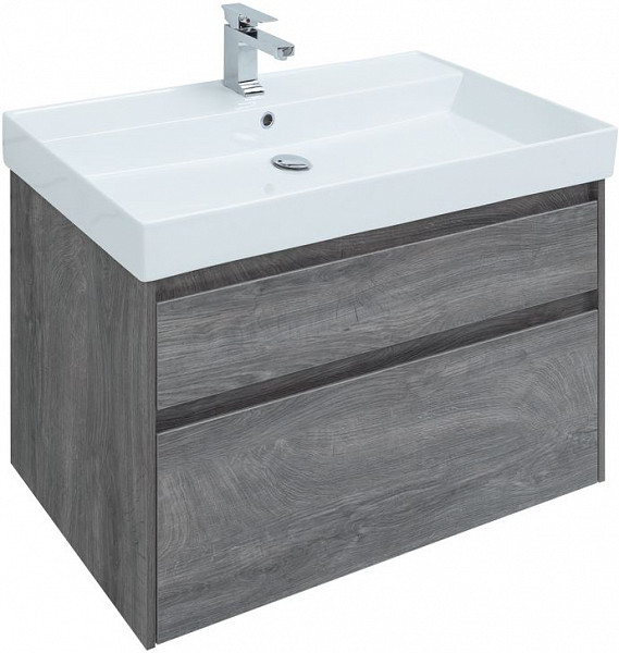 Тумба под раковину Aquanet Nova Lite 100 дуб рошелье (2 ящика) 00242582