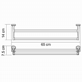 Держатель полотенец двойной Wasserkraft Oder K-3040