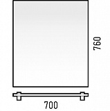 Зеркало с полочкой Corozo Мирэль 70 белое SD-00000275