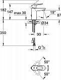 Смеситель для раковины Grohe BauLoop 23336000