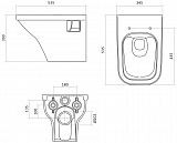 Унитаз (чаша) подвесной Santek Лайн 1WH501574 безободковый