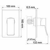 Смеситель для душа Wasserkraft Exter 1651