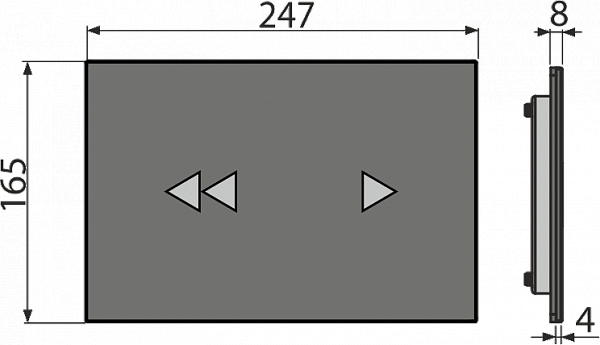 Клавиша смыва AlcaPlast NIGHT LIGHT-2 сенсорная