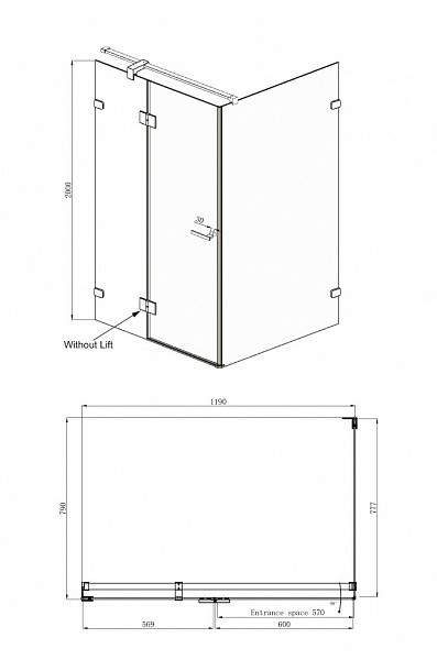 Душевое ограждение Ambassador Abner 10011103L