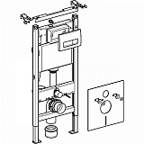Комплект Geberit Duofix 458.128.11.1 для подвесного унитаза, со смывным бачком скрытого монтажа, клавишей Delta51