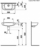 Раковина Laufen Pro 8.1695.7.000.105.1 левая