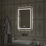 Зеркало Континент "Verte Led" 700х900 с часами, датчиком движения