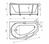 Акриловая ванна Aquatek  Таурус 170x100 TAR170-0000084