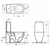 Унитаз-компакт ТРИНО, б/о, г/в, сид. DP Slim, Soft Close (КЕРАМИН)