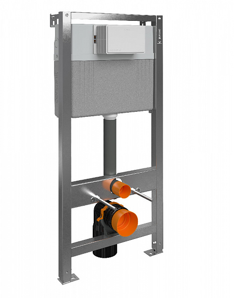 Инсталляция AQUA PRIME P 50Z для унитаза Cersanit 63476 пневматическая, оцинкованная