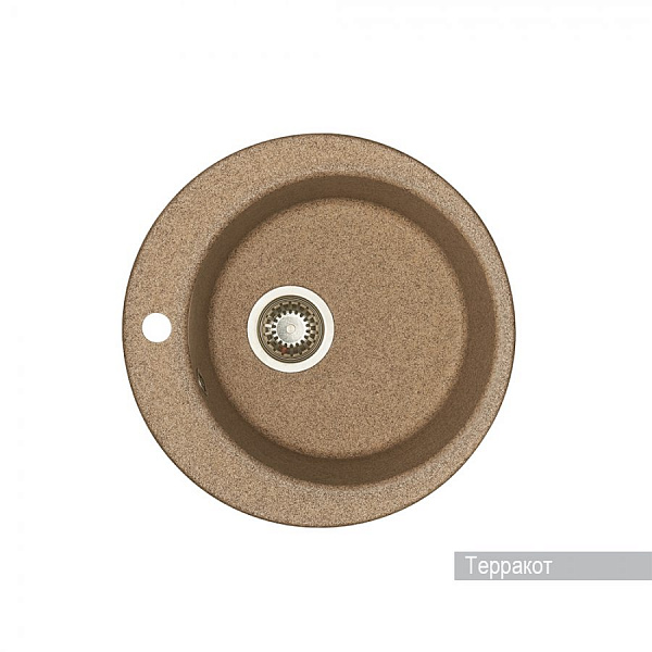 Мойка для кухни Aquaton Иверия круглая терракотовая 1A711032IV270