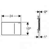 Клавиша смыва Geberit Sigma 70 115.620.00.1 под плитку