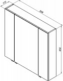 Зеркало-шкаф Aquanet Алвита 90 белый 00235343