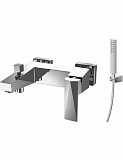 Смеситель для ванны с коротким изливом с аксессуарами Bravat Iceberg F676110C-B-RUS