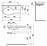 Тумба под раковину Laufen Palace New 4.0153.2.075.463.1 90 см