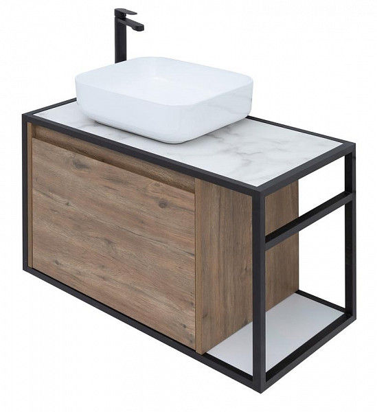 Тумба под раковину Aquanet Nova Lite Loft 75 L дуб рустикальный 00261658