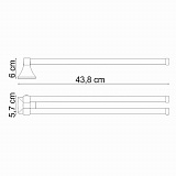 Держатель полотенец двойной Wasserkraft Wern K-2531