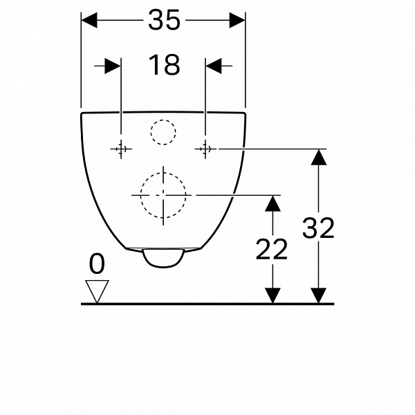 Унитаз с инсталляцией Geberit Acanto 500.128.21.A с горизонтальным выпуском