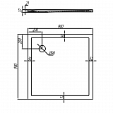 Душевой поддон Aquaton Калифорния 90х90 квадратный белый 1A713536CA010