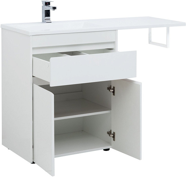 Тумба под раковину Aquanet Токио 68 белый (напольная, 1 ящик, 2 дверцы) 00237746