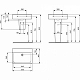 Раковина Ideal Standard Connect Cube 55 см E8112MA