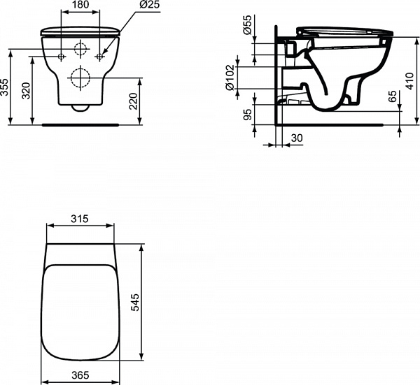 Унитаз подвесной Ideal Standard Esedra T386001