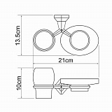 Держатель стакана и мыльницы Wasserkraft Aller K-1126