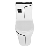 EY-9002 Унитаз -моноблок, с сиденьем термопласт с микролифтом белый/черный