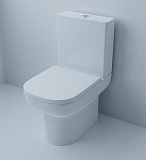 Унитаз компакт напольный Azario Alba 620х405х805 безободковый с бачком и сиденьем микролифт (AZ-8323)