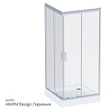 W90G-403-090MT Gem душ.ограждение 90х90 квадрат,стекло прозрачное,профиль мат. серебро, без поддона