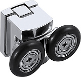 AQ NAA 2142-100 Душевой уголок 1/4 круга Aquatek, двери развижные 1000x1000x2000, профиль хром . стекло прозрачное