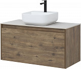 Тумба под раковину Aquanet Nova Lite 100 дуб рустикальный (1 ящик) 00249520