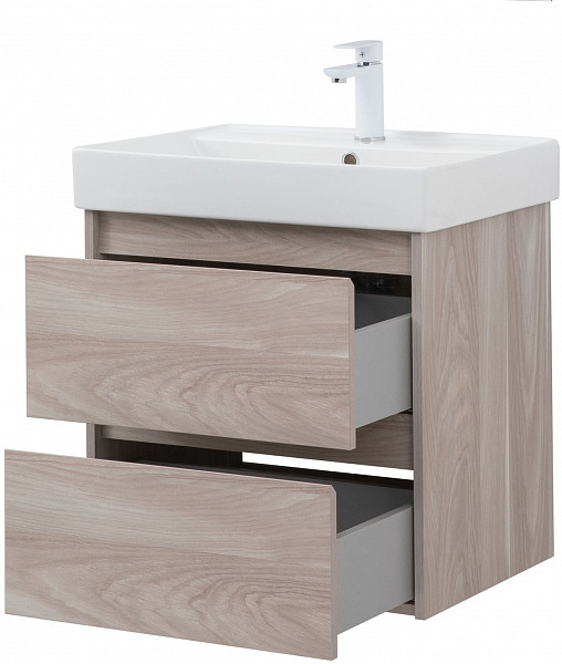 Тумба под раковину Aquanet Nova Lite 60 орех светлый (2 ящика) 00287884