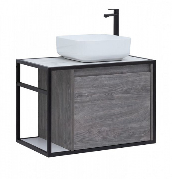 Тумба под раковину Aquanet Nova Lite Loft 75 R дуб рошелье 00261653