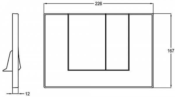 Клавиша смыва Kludi Rak RAK80010 хром